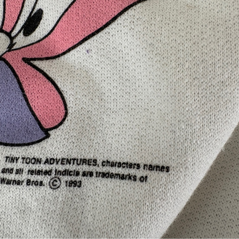 Vintage 1993 90’s Looney Tunes Baby Tracksuit Babs Bunny Purple Tiny Toons 24m - Picture 12 of 12